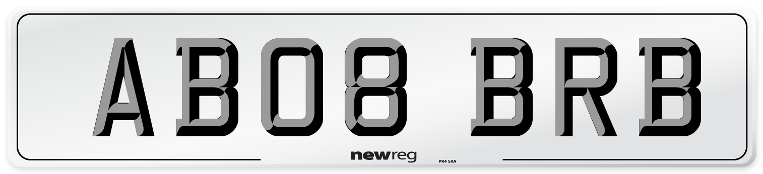 AB08 BRB Number Plate from New Reg